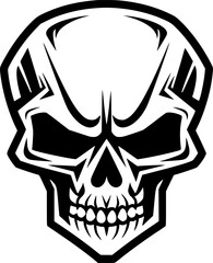Skull | Black and White Vector illustration