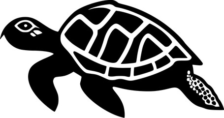 Obraz premium Turtle - Minimalist and Flat Logo - Vector illustration