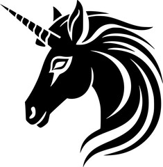 Unicorn | Minimalist and Simple Silhouette - Vector illustration