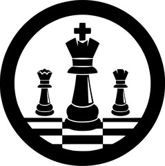 Chess | Minimalist and Simple Silhouette - Vector illustration