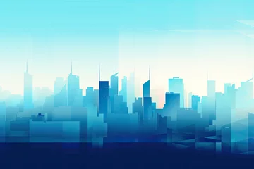 Poster urban city landscape skyline space silhouette illustration background © DailyLifeImages