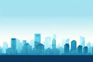 urban city landscape skyline space silhouette illustration background