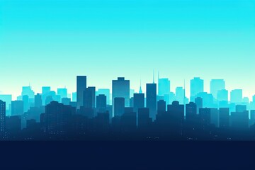 urban city landscape skyline space silhouette illustration background