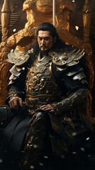 Portrait of emporer Qin Shi Huang.generative ai
