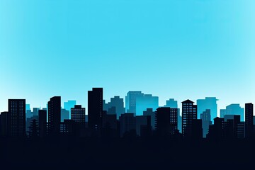 urban city landscape skyline space silhouette illustration background