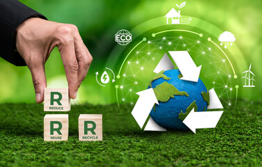 Eco friendly green business company commitment to RRR practices for environmental sustainability...