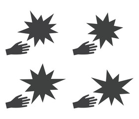 Hand with starburst splash star