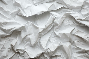Obraz premium White crumpled paper background. Crumpled paper texture.