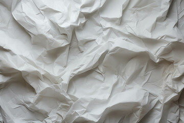 White crumpled paper background. Crumpled paper texture.