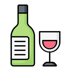 Alcohol Colored Outline