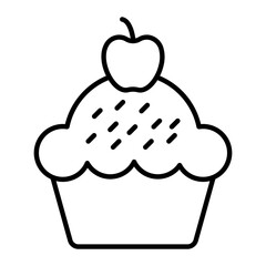 Cupcake Outline Icon