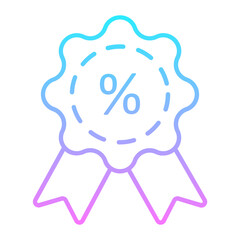 Discount Label Gradient Icon