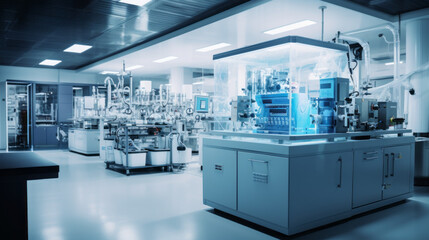 A state-of-the-art materials science laboratory, researching innovative materials for industry - obrazy, fototapety, plakaty