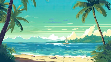 Breathtaking tropycal beach-themed design