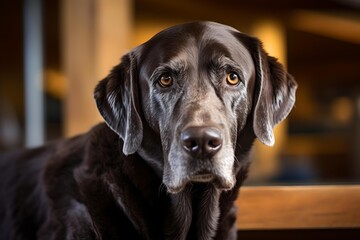 Contemplative Labrador: Portrait of an Elderly Companion