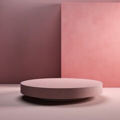 Concrete Elegance: Pink Square Countertop in Realistic Light and Shadow