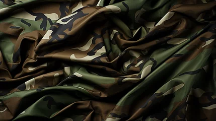 Sierkussen Camouflage Fabric Texture Background © Newton