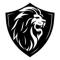 lion shield vector logo