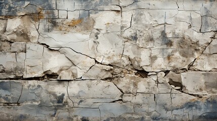 Cracked Cement Block Wall