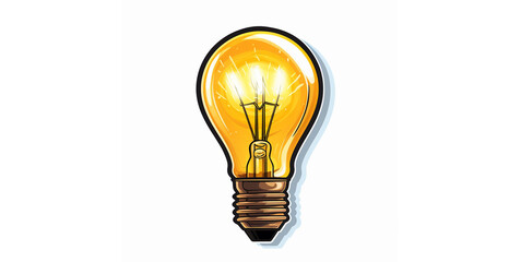 a light bulb with a light bulb inside - obrazy, fototapety, plakaty