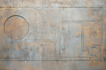 Realistic scratched metal texture or background