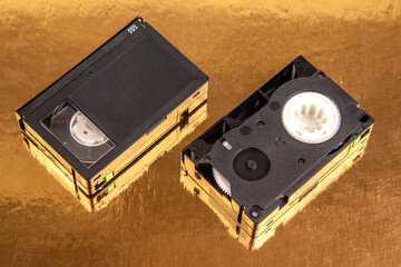 video cassette. device for working with voice and journalism. analog video recording.