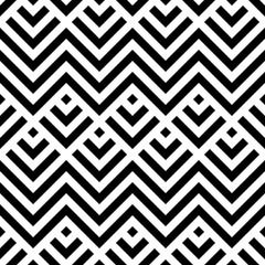 Seamless arrows and zigzag lines pattern. Repeated chevrons, diamonds, angle brackets, curves background. Squama ornament. Scales. Ancient window tracery motif. Digital paper, textile print. Vector