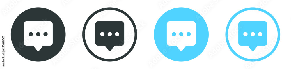 Fototapete comment icon speech bubble symbol Chat message icons - talk message Bubble chat icon. web contact us icon. online communication, Conversation, chatting icons