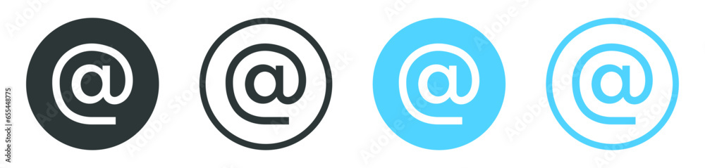 Poster email address at icon. contact us icon set. web icons , mail sign