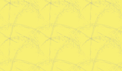Seamless pattern of smoky line outlines on a mustard background. For wrapping gifts. Vector.