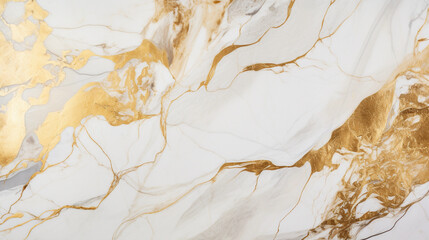 Elegant White and Gold Marble Texture - Luxurious Natural Pattern for Sophisticated Design