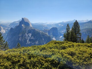 View of Yosemite Valley from an overlook, Yosemite National Park