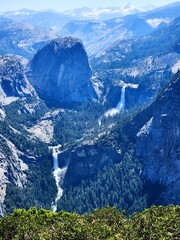 View of Yosemite Valley from an overlook, Yosemite National Park