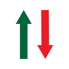 red and green arrows