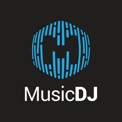 Music modern logo design vector