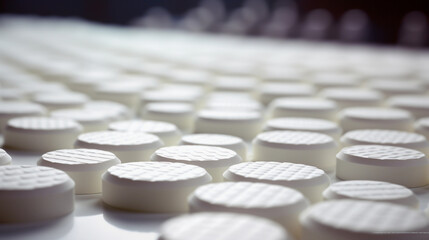 A Close-Up View of Pills, Highlighting the Details and Importance of Pharmaceutical Precision for Health and Well-being in Daily Life