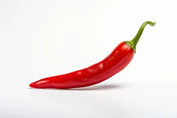 Fotobehang Chili pepper isolated on a white background. One chili hot pepper © Marat