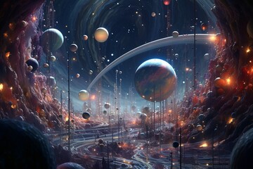 planet in space, Generative AI