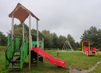 Obraz na płótnie Canvas playground for children, in the park in Opole, Poland
