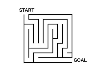 シンプル正方形迷路B：黒