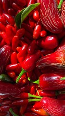 fresh red hot pepper. background