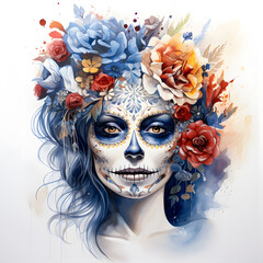 Day of death,dia de muertos illustration.