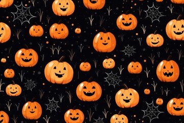 Cartoon drawing funny pumpkin jack head. Halloween holiday orange and black.