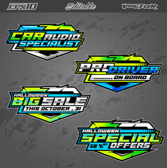 Sticker pack racing theme