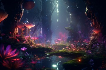 fire in the forest, Generative AI