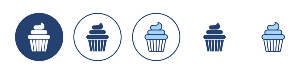 Cup cake icon vector. Cup cake sign and symbol