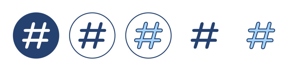 Hashtag icon vector. hashtag sign and symbol - obrazy, fototapety, plakaty