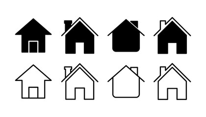 Home icon vector. House vector icon
