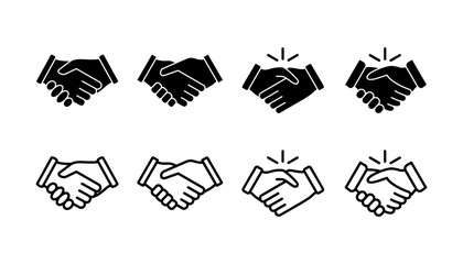 Hand shake icon vector. business handshake. contract agreement. partnership