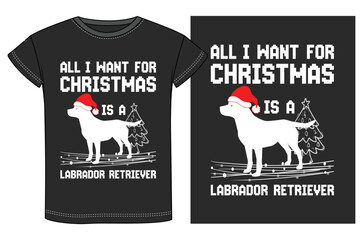 Dog Breeds Christmas T-shirt Design. Christmas dog t-shirt design vector